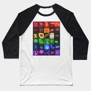 rainbow neon artwork Baseball T-Shirt